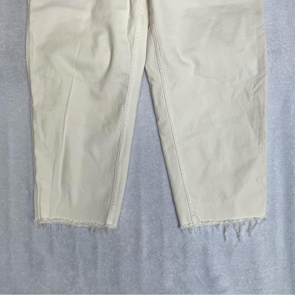 MOTHER Denim Jeans The Patch Pocket Private Ankle Fray Sz 31 Cream Puffs EUC - Picture 11 of 16